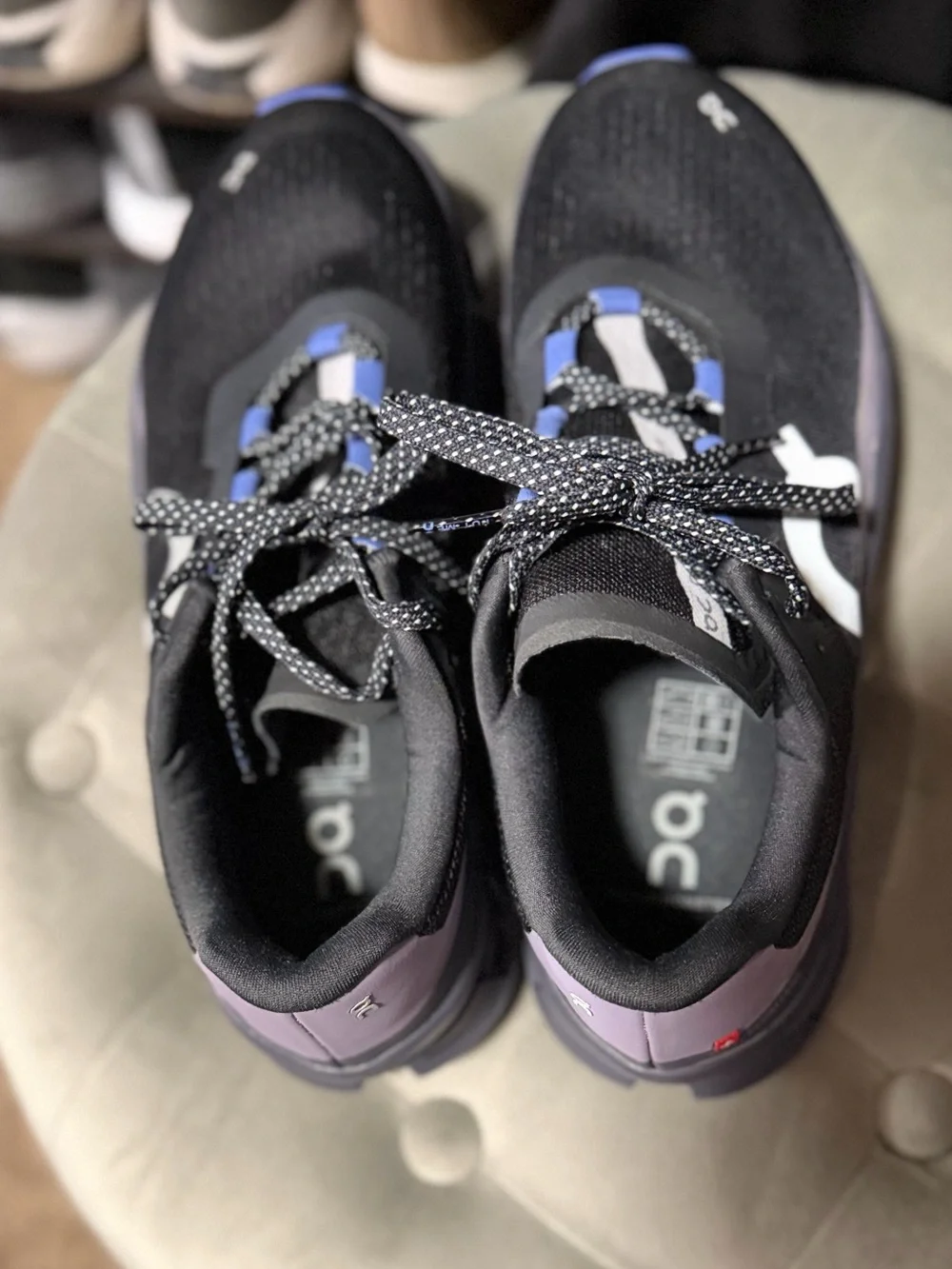 On Running Cloudtec Black and Lavender Men’s Running Shoe